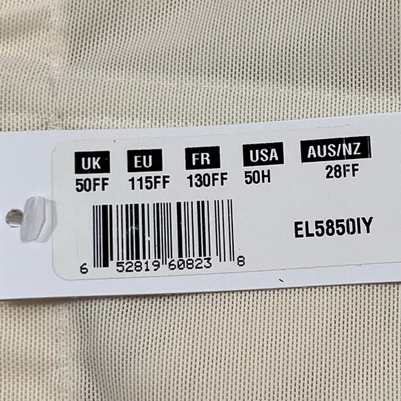 Elomi Kristie Plus Size Soft Cup Side Support Wireless Bra Ivory UK 50FF US 50H - Picture 9 of 12